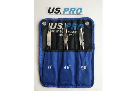 Punttang / punttangen set lang 275 mm 3-delig 